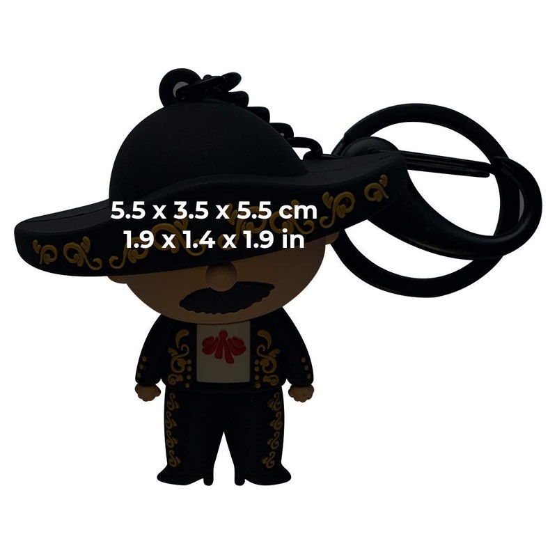 Llavero 3D PVC Mariachi Tocho Accesorio BY MEXICO
