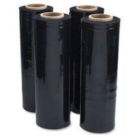 Generic Black Hand Palette Stretch Wrap | 4 Rolls - 18 inch x 1500 Feet Stretch - 80 Gauge - Heavy Duty Shrink Film | Extra Strong | 1 Carton-Pack of 4 Rolls