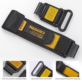 Nylon Watch Strap Compatible with Garmin, Sports Strap for Fenix/Forerunner/Approach/MARQ/Quatix/D2 Series, Robust Replacement Strap for Men, Nylon