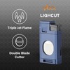 Visol LighCut Butane Torch Triple Flame Refillable Gas Lighter, Built-in