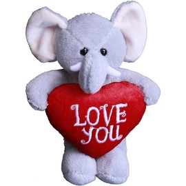 Made By Aliens Animal de peluche de elefante de 8 pulgadas, sorpresa para el día de San Valentín, regalo inspirado en la primavera para niñas y niños, cumpleaños, día de San Valentín, día de Pascua (animal de peluche de elefante)