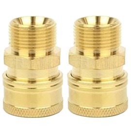 (2) 3/8" Couplers M22 Metric/15mm for Pressure Washer Hose Non Standard Size - Belts, V-Belts, Spare Parts for Lawn Mowers, Vacuum Cleaners and More