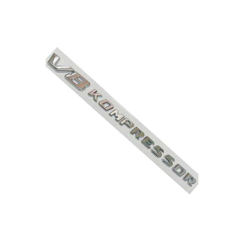 2PCS Chrome Compatible with Car V8 Kompressor Letters Side Adhesive