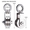 KCNOFNC Double Pulley with 2 Ball Bearings, 304 Stainless Steel