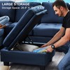 Belffin Small Storage Ottoman Module for Modular Sectional Sofa Blue