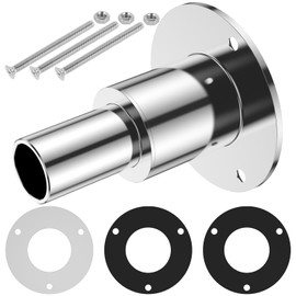 Thru Hull Exhaust Skin Fitting 24mm Tube Stainless Steel 316 Diesel Heater Exhaust Pipe Thru Hull with Bolts and Nuts Marine Exhaust Port for Diesel Parking Heaters (1PC)