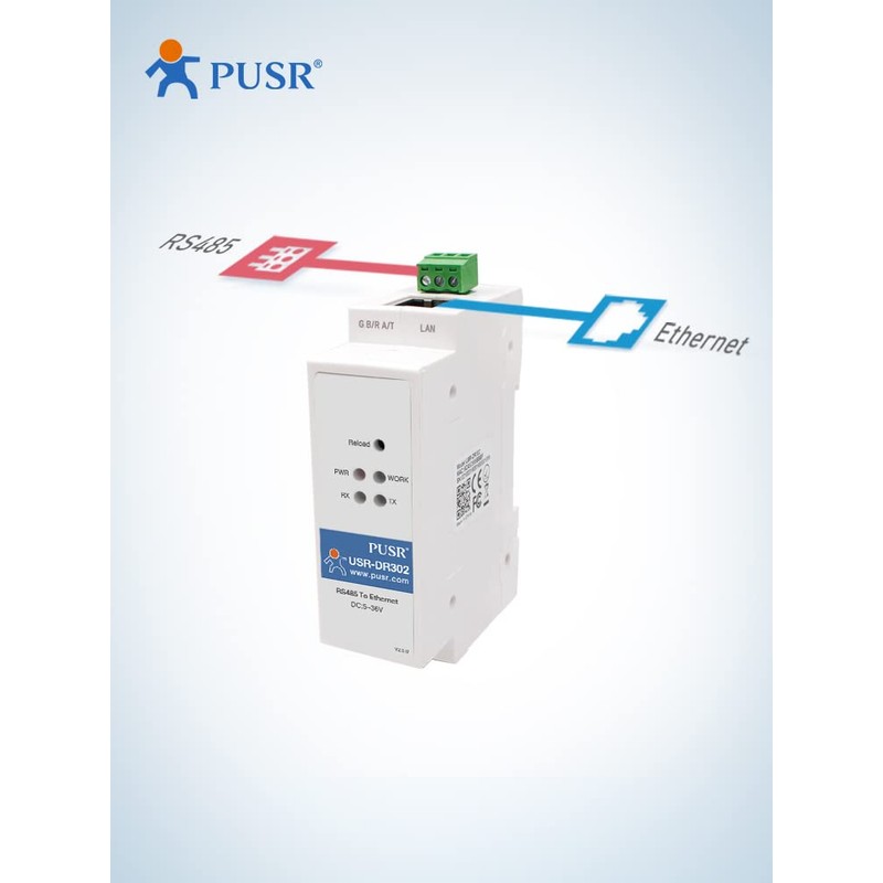 PUSR DR302 Modbus Gateway with Modbus RTU to Modbus TCP