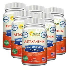 Earth Squared Astaxanthin 10mg Max Strength Softgel aSquared Nutrition Astaxanthin, 6, 120 tablets / 어스퀘어드 아스타잔틴 10mg 맥스 스트렝스 소프트젤 aSquared Nutrition Astaxanthin, 6개, 120정