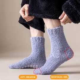 NJCXOLA 3 Pairs of Cuddly Socks, Women's Stopper Socks, Thick Winter Socks, Warm Fluffy Socks for Women, Thermal Socks, House Socks, Sleeping Socks, Non-Slip Socks with Nubs