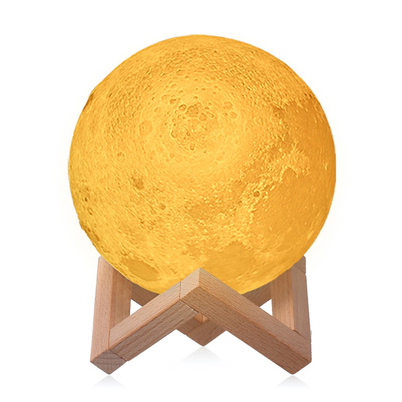 Tomshine Moon Light with Wood Stand Remote & Touching Control