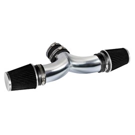 Rtunes Racing Short Ram Air Intake Airflow Inductions Kit + Filter Combo Compatible For 02-08 Ram / 04-07 Dakota/Durango / 04-07 Liberty 3.7L 4.7L with DUAL(2) Filters (Black)