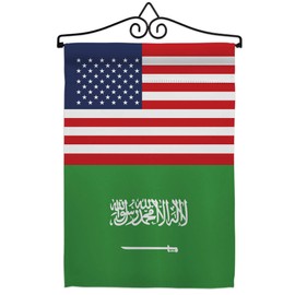 World Cup Saudi Arabia USA Friendship Banner Wall Art Flag Pole Patio Lawn Garden Room Decorations Indoor Outdoor Tapestry Yard Signs FIFA Gifts Sports Fan Trophy Soccer Game Football Made in USA