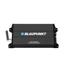 Blaupunkt AMP-1804BTPRO 1600W 4-Channel Amplifier with Bluetooth - 2 Ohm Stable, High and Low Pass Filter, Crossover, 10Hz - 30kHz Frequency Range, Slim & Compact Design for Under Seat Installation