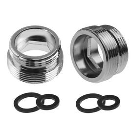 2pcs Metal Faucet Adaptor, 22mm Male Thread to 24mm Male Thread Brass Tap Aerator Connector for Bathroom Kitchen Water Purifier