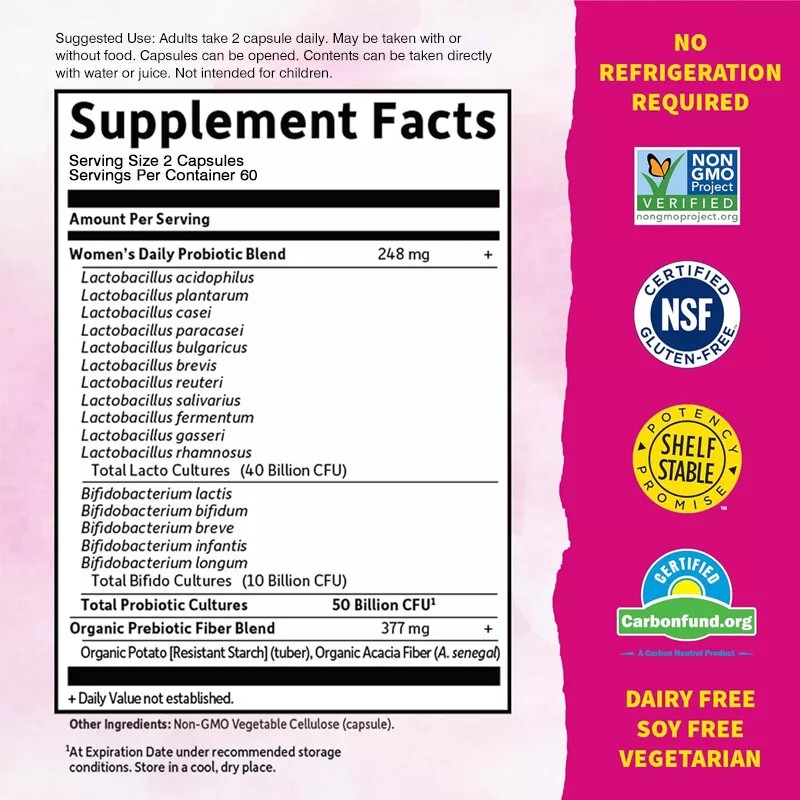 120pcs Probiotics 50 Billion - Prebiotic - Digestive Immune Health,