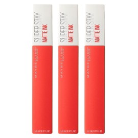 Maybelline New York Superstay Matte Ink Lips Covering und ist ein einheitliches Ergebnis mit Punta Punta Farbe 25 Heroine lange Dauer 16H - 3 Lippenstifte
