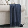BOURINA Textured Solid Soft Sofa Throw Couch Cover Knitted Decorative