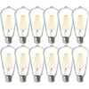 Sunco Lighting 12 Pack 60W Vintage LED Edison Bulbs Equivalent