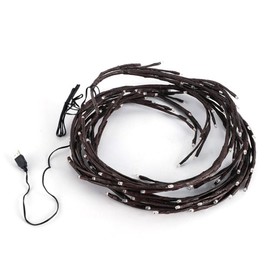 Leadigol Vine Lights, 96 LEDs Bendable Willow Vine Lights,8 Modes Artificial Plants Tree Branches Lights,Christmas Decorations Willow Vine Lights with USB Powered for Indoor Walls Room Decor