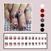 24 Pcs Valentine's Day Press on Nails Short Square -