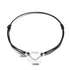 Philip Jones Sterling Silver Heart Quote Bracelet
