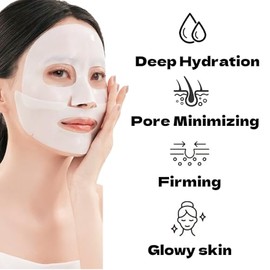 Collagen Face Mask Hydrating Overnight Collagen Face Mask (6 pcs/1 Box) Deep Collagen Anti Wrinkle Lifting Mask - Pure Collagen Films for Improve Elas
