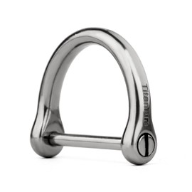 TISUR Keyring Titanium Extra Large D-Ring Key Car Motorcycle Keychain Smart Ring D-Ring Keychain with Driver, gray
