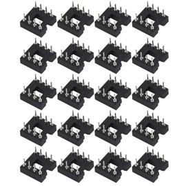HAMILO 8 Pin IC Socket Straight Pin DIP Board Socket Circuit 20 Piece Set