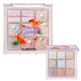 Glitter Eyeshadow Palette, Shimmer Eye Shadow Pallets for Women, Red Gold Silver Pink White Colourful Rainbow Sparkly Eye Glitter Palette, Highly Pigmented Eye Make-Up Gift for Women Girls