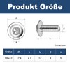 Pack of 20 M8 x 12 mm Rounded Head Screws