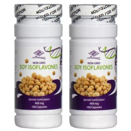 nu-health 2XPure Natural Non-GMO Soy Isoflavones 400 mg (100 Capsules) 200 Capsules Total