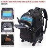 StarCloud 4-Wheel Checked Rolling Backpack 55L (24x15x9in): Extra-Large Roller Travel