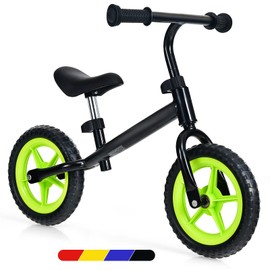 BABY JOY Kids Balance Bike, No Pedal Training Bicycle with Adjustable Handlebar & Seat and Puncture-Proof EVA Tires, Lightweight Beginner Toddler Bike, Ages 30 Months to 5 Years (Black)