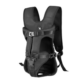 Adjustable Pet Front Carrier Backpack, Hands-Free Dog & Cat Travel Bag for Small & Medium Pets Easy-Fit Puppy Travel Backpack