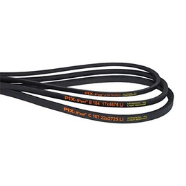 PIX B202 Wrapped Construction V-Belt, B/5L Section (21/32 x 205in OC) – Heavy-Duty Rubber Drive Belt for Industrial Machinery, Generators, Compressors, Pumps, Crushers, Blowers & Rolling Mills