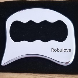 Medical Grade Stainless Steel Gua Sha Scraping Massage Tool -IASTM TOOL- Body Care Scraping Massage Tool - Relaxing Soft Tissue Tools - Reduce Neck,Back,Arm muscle Pain(Robulove-12)