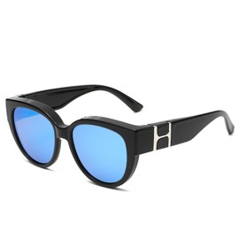 Cyxus P1186 Sunglasses, Polarized Lenses, Men's, Women's, Round, Ultra Lightweight, TR90 Frame, UV400, UV Protection, For Bicycling, Fishing, Baseball, Running, Climbing, Fashionable, 03-blue