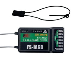 Alaohu Flysky FS-iA6B Receiver 6-Channels 2.4GHz Support PWM PPM i.Bus for FS-i6 FS-i6S FS-i6X Radio RC Transmitter Black