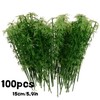 100 PCS Model Bamboo Trees, 6inch Green Plastic Bamboo Trees
