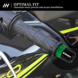 MotHeart Motorcycle Bar End Slider for Ninja 1000 2011-2019 Ninja 1000SX 2020-2024 Motorcycle Handlebar End Protector Motorcycle Bar End Weight Slider CNC ninja 1000 1000sx Parts (Green)