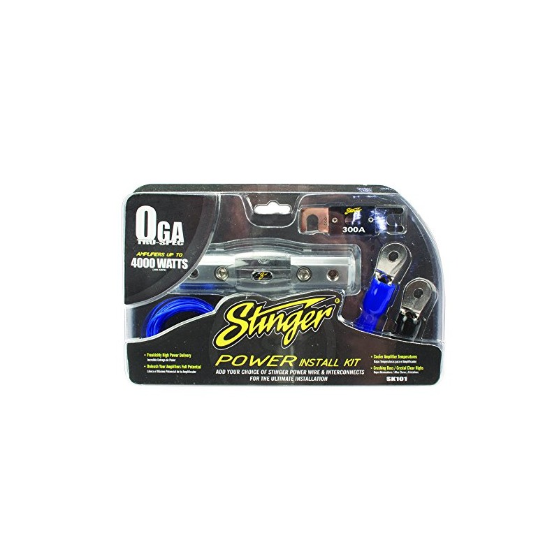 Stinger SK101 4000-Watt 1/0-Gauge Car Audio Amplifier Accessory Kit