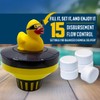 Poolzilla Diver Duck Chlorine Feeder - Floating Dispenser with Adjustable