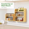 ROMGUAR CRAFT 3 Tier Bamboo Spice Rack, Countertop or Wall