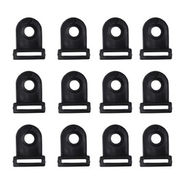 BRILLIANCE4U 1 Hole Tent Pole Male to Female Converter, Plastic Tent Feet Holder Buckles, Tent Hooks Guy Line Fasteners, Tent Pole Connectors 12 PCS