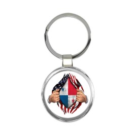 Panama : Keychain Flag USA Chest American Panamanian Expat Country Gift