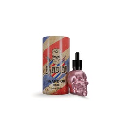 Bandido Beard Oil for Daily Beard Care of 3-Day Beard or Full Beard, Beard Oil as a Gift for Men, 40 ml with Pipette Dispenser, Skull Design, Barber-shop Beard Serum, Rose