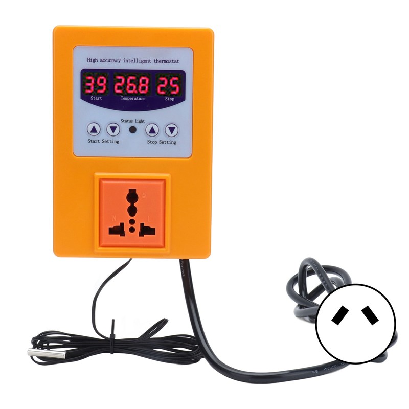 Temperature Controller Digital Display Thermostat Temp Regulator with Sensor AC110‑240VAU