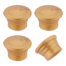GORGECRAFT 4Pcs Curtain Rod Cover Gold Curtain Pole End Plug 28mm Plastic Column Shaped Curtain Rod Covers Stoppers Replacement Pole Finials Heads for Home Office Curtain Roman Rod Accessories