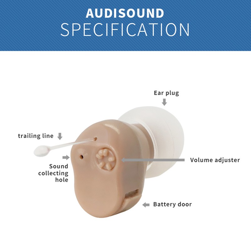907 Ear Canal Headphones Hearing Aid Sound Amplifier Assist Mini