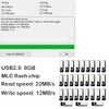 lcwamy USB 8GB USB Stick 20 Pack Bulk Swivel USB